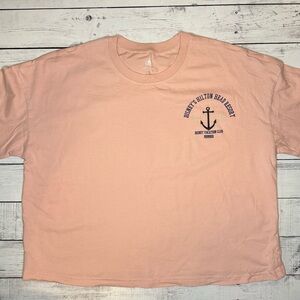 Peachy Pink Cropped Disney Hilton Head T-Shirt